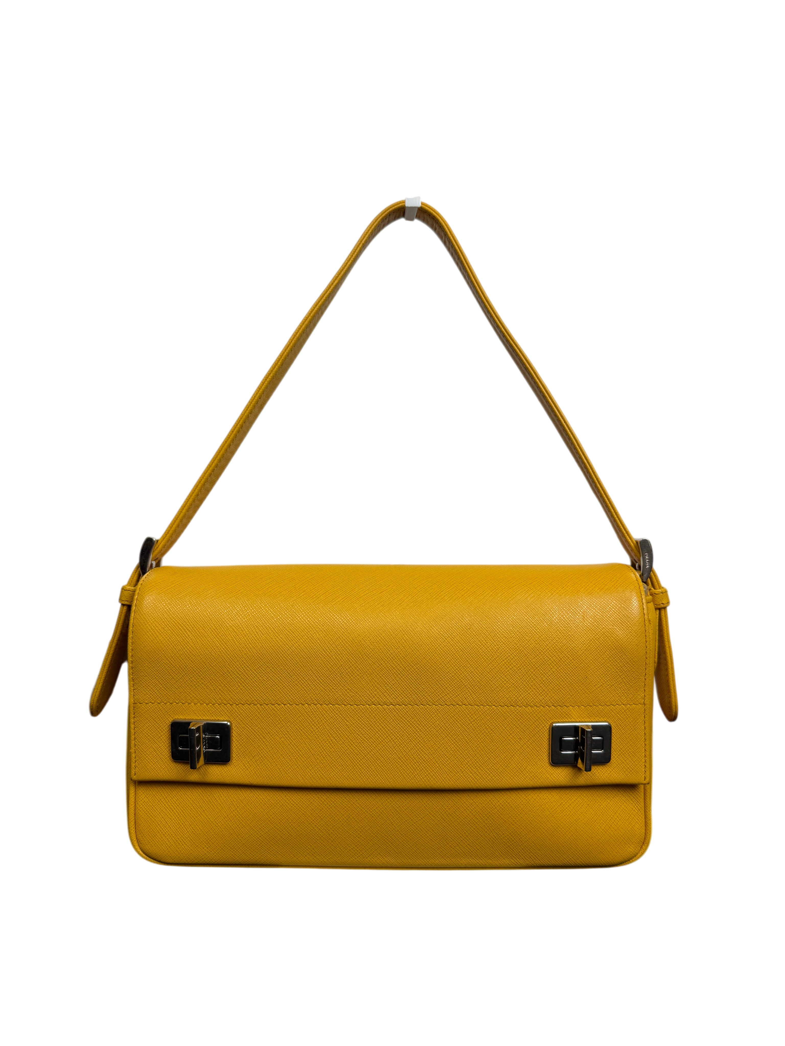 Prada Saffiano Double Turn Lock Bag