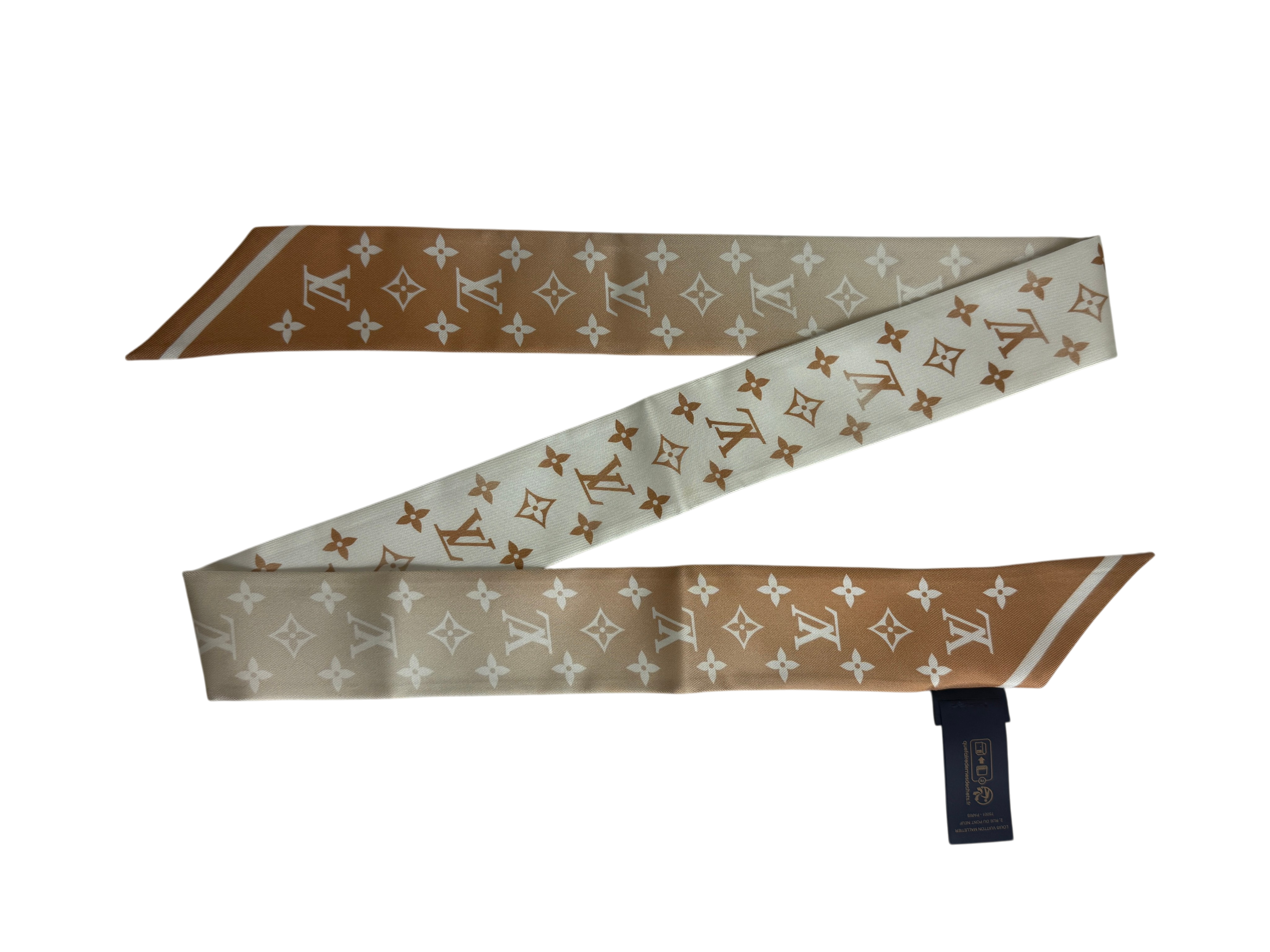 Louis Vuitton Silk Ultimate Monogram BB Bandeau Beige Clair