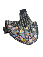 Christian Dior x Alex Foxton Oblique Floral Print Men's Saddle Crossbody Bag