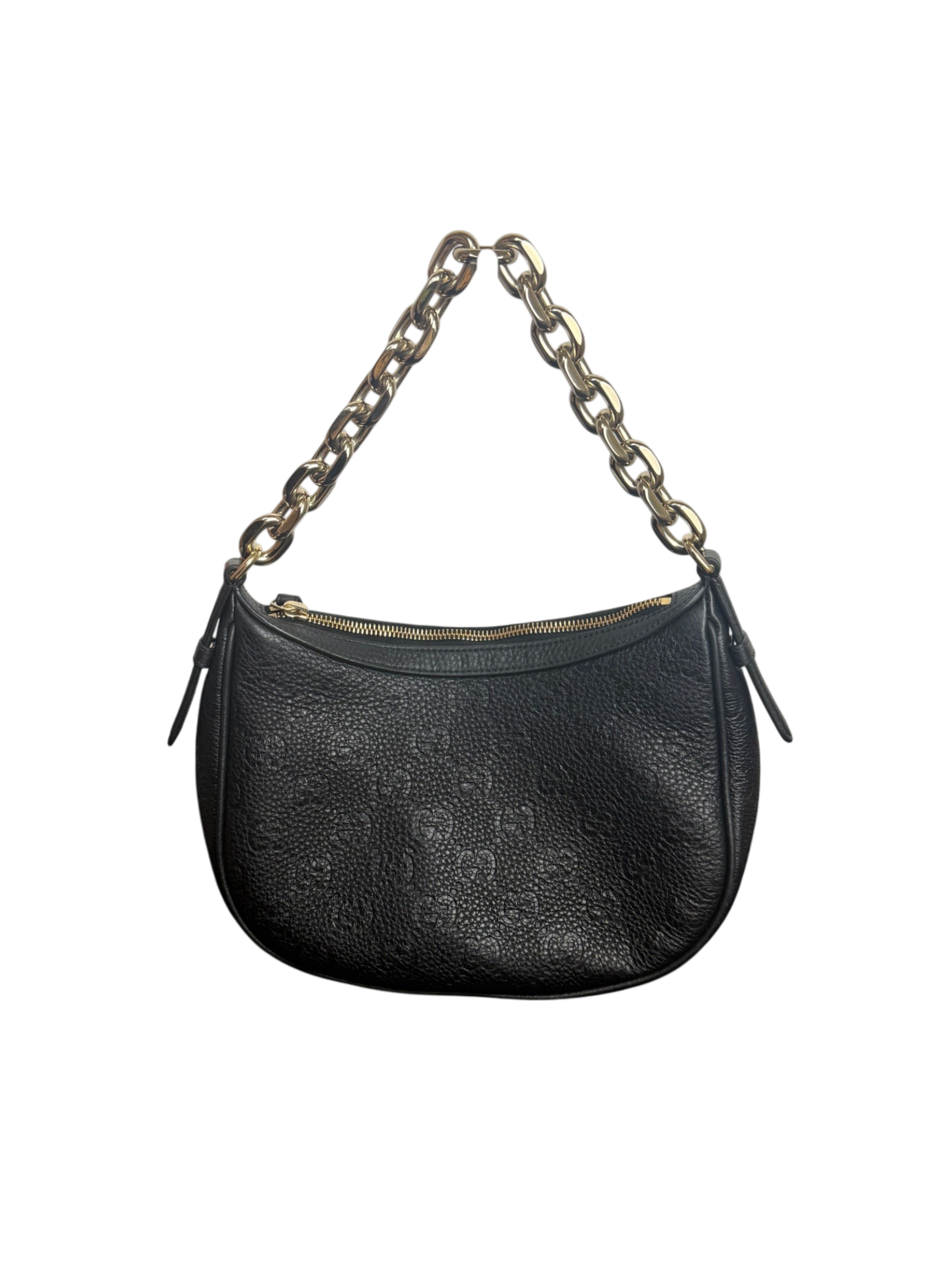 Gucci GG Calfskin Emblem Shoulder Bag