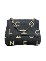Vintage Chanel Canvas Quilted Flap Bag