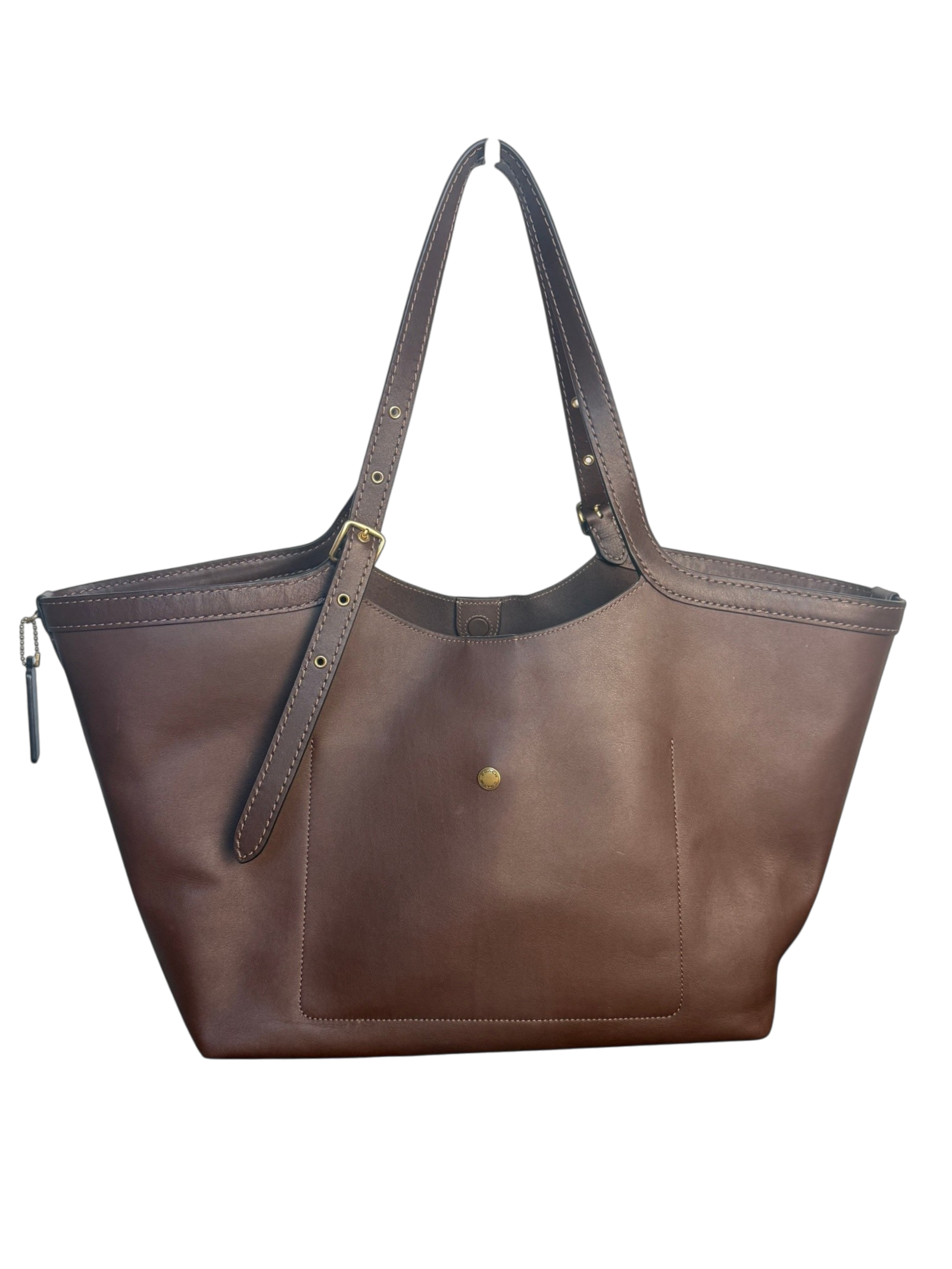 Coach Gramercy Tote Bag Brown Natural Grain Leather