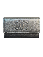 Chanel Silver Caviar Metallic Wallet