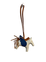 Rodeo PM Pegasus Horse-Shaped Bag Charm – Craie/Gold/Bleu Hermès Milo Leather
