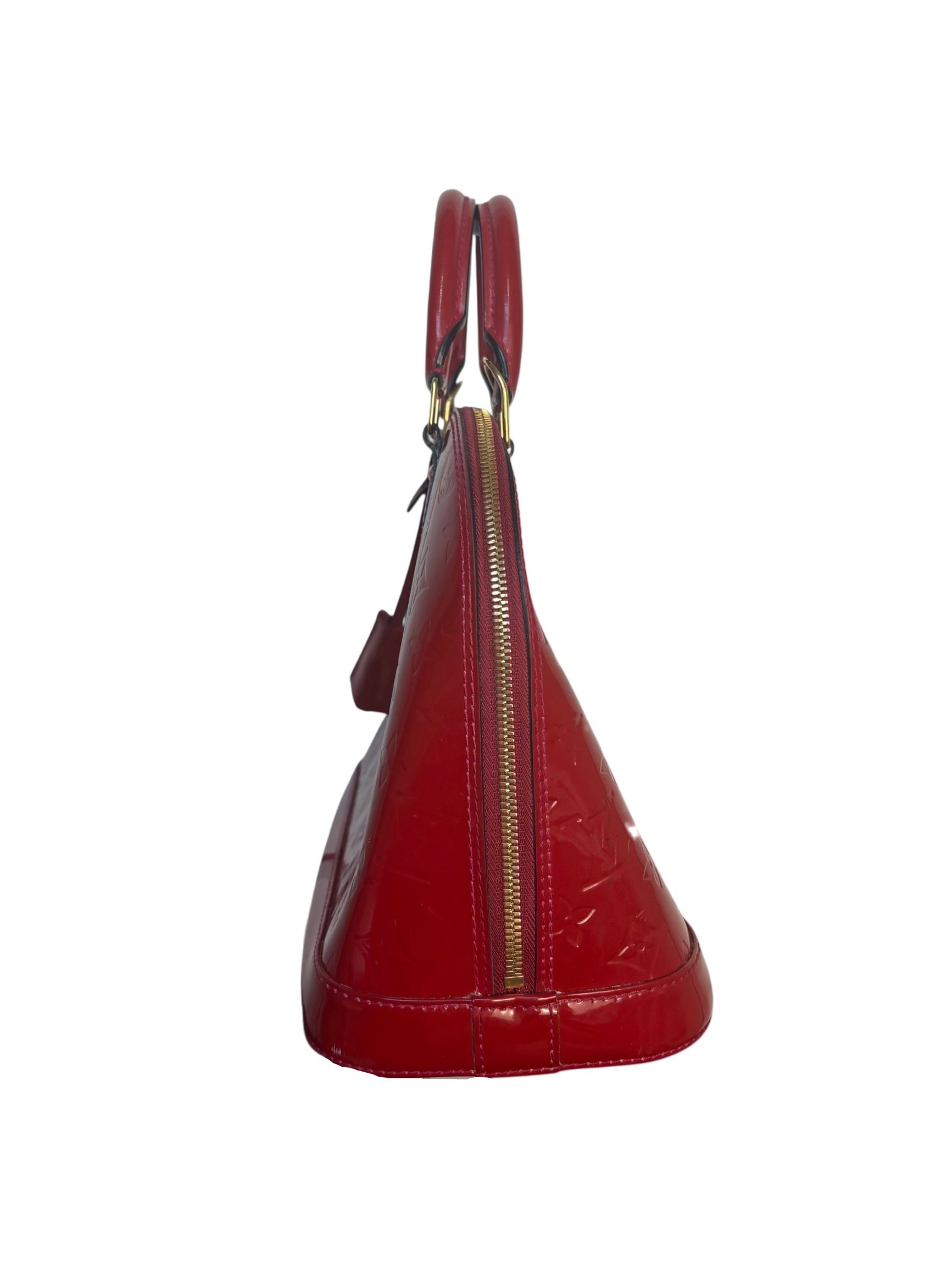 Louis Vuitton Vernis Alma Red Handbag