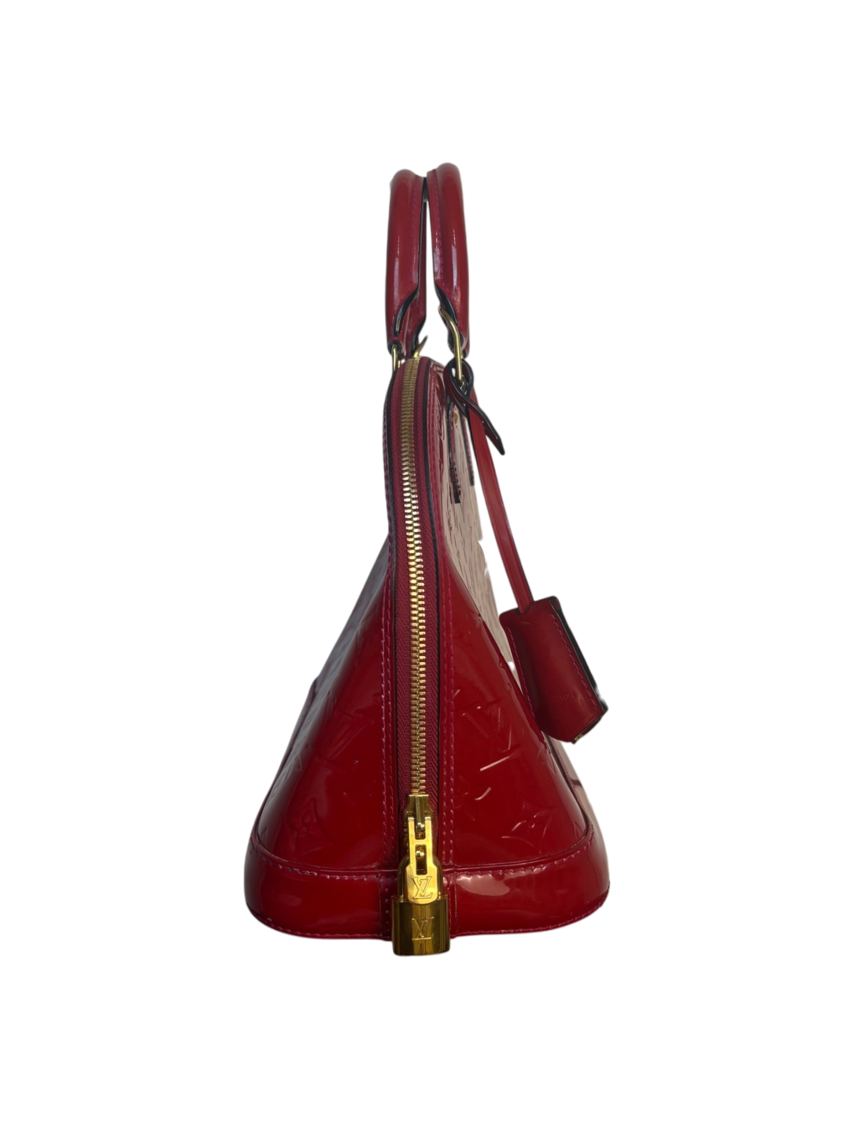 Louis Vuitton Vernis Alma Red Handbag