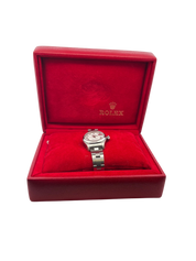 Rolex Oyster Perpetual Date 26 MM Silver Roman Dial Watch Stainless Steel White Dial