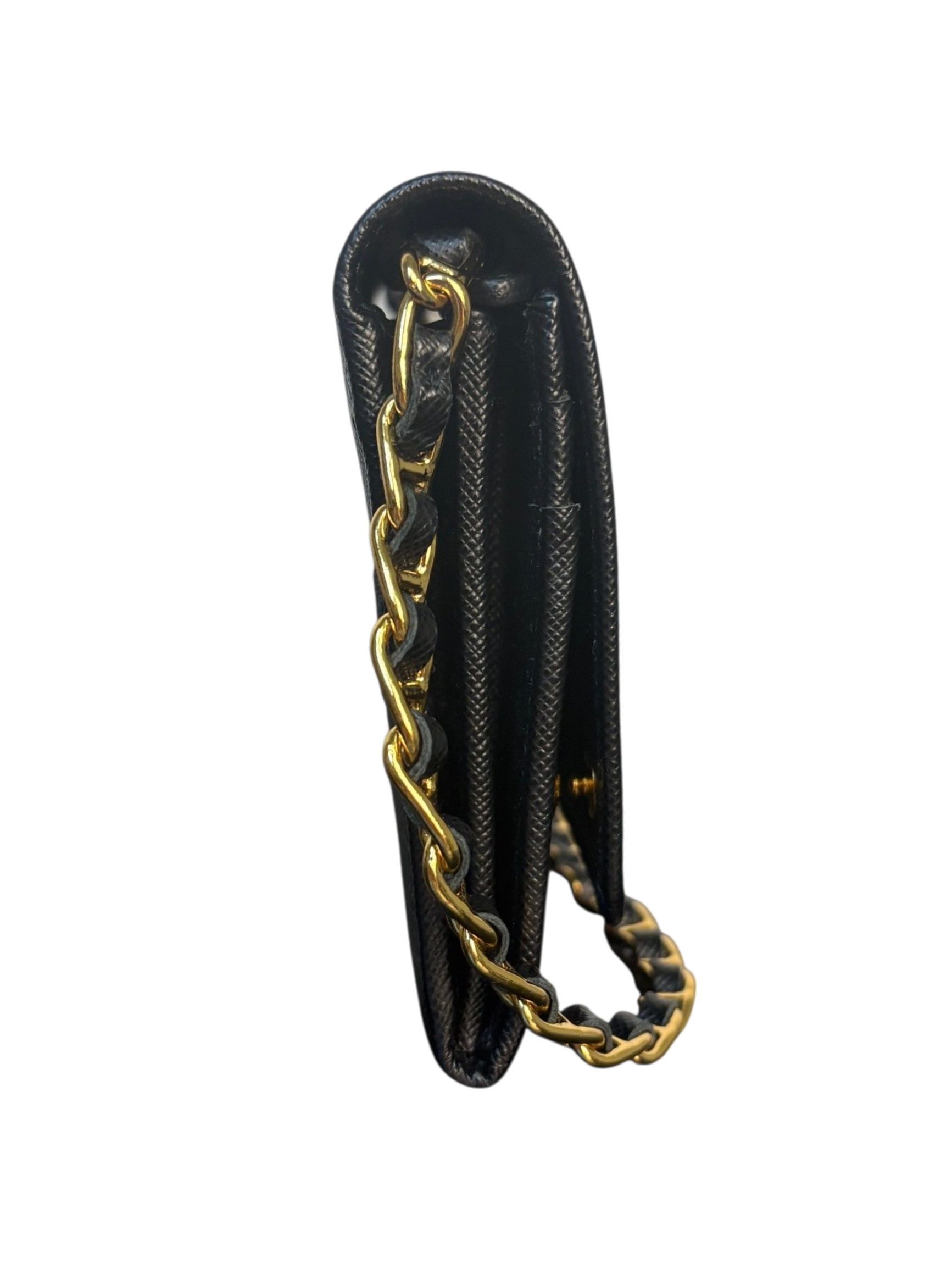 Prada Saffiano Leather Wallet on Chain Crossbody Bag