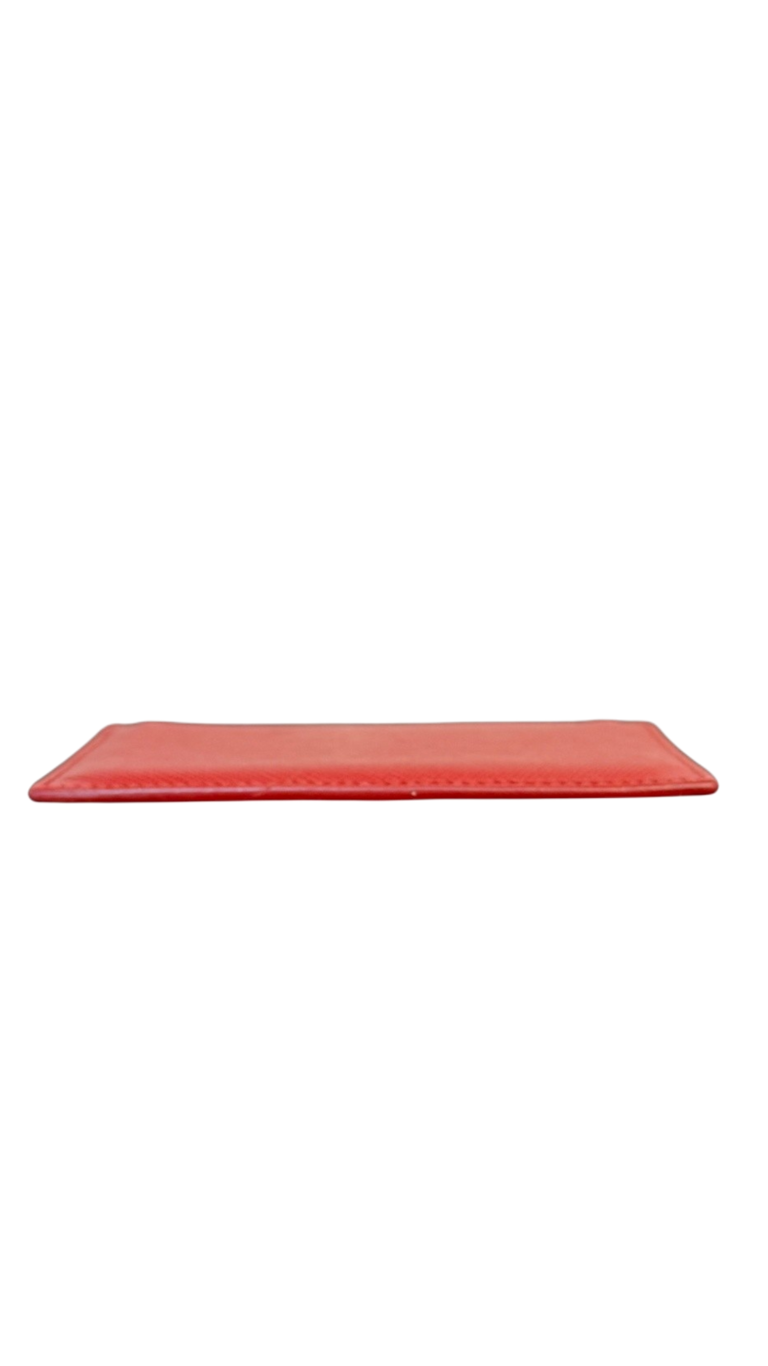 Prada Saffiano Fuoco Red Leather Card Holder