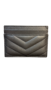 Saint Laurent Cassandre Gray Matelassé Card Holder