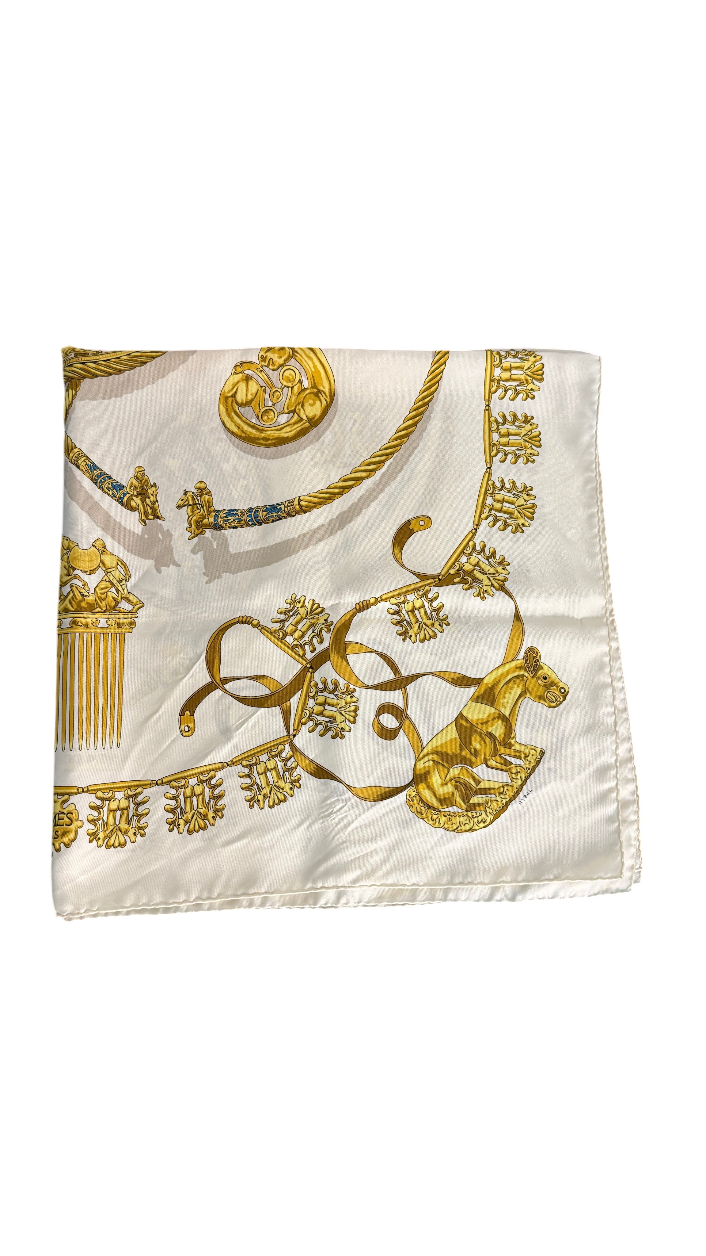Hermès Les Cavaliers d'Or Silk Scarf