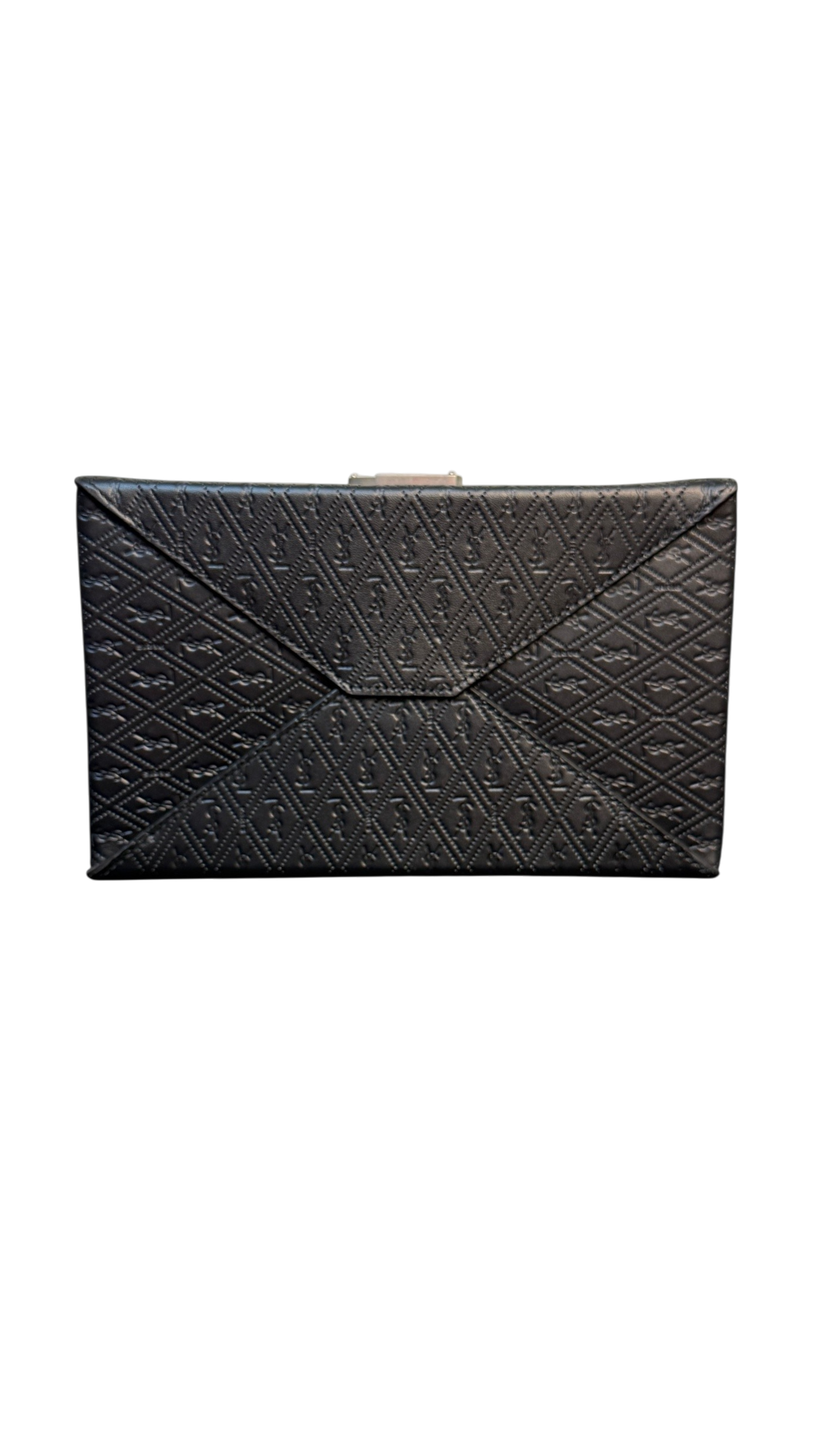 Saint Laurent Take-Away Box Bag in Black Leather