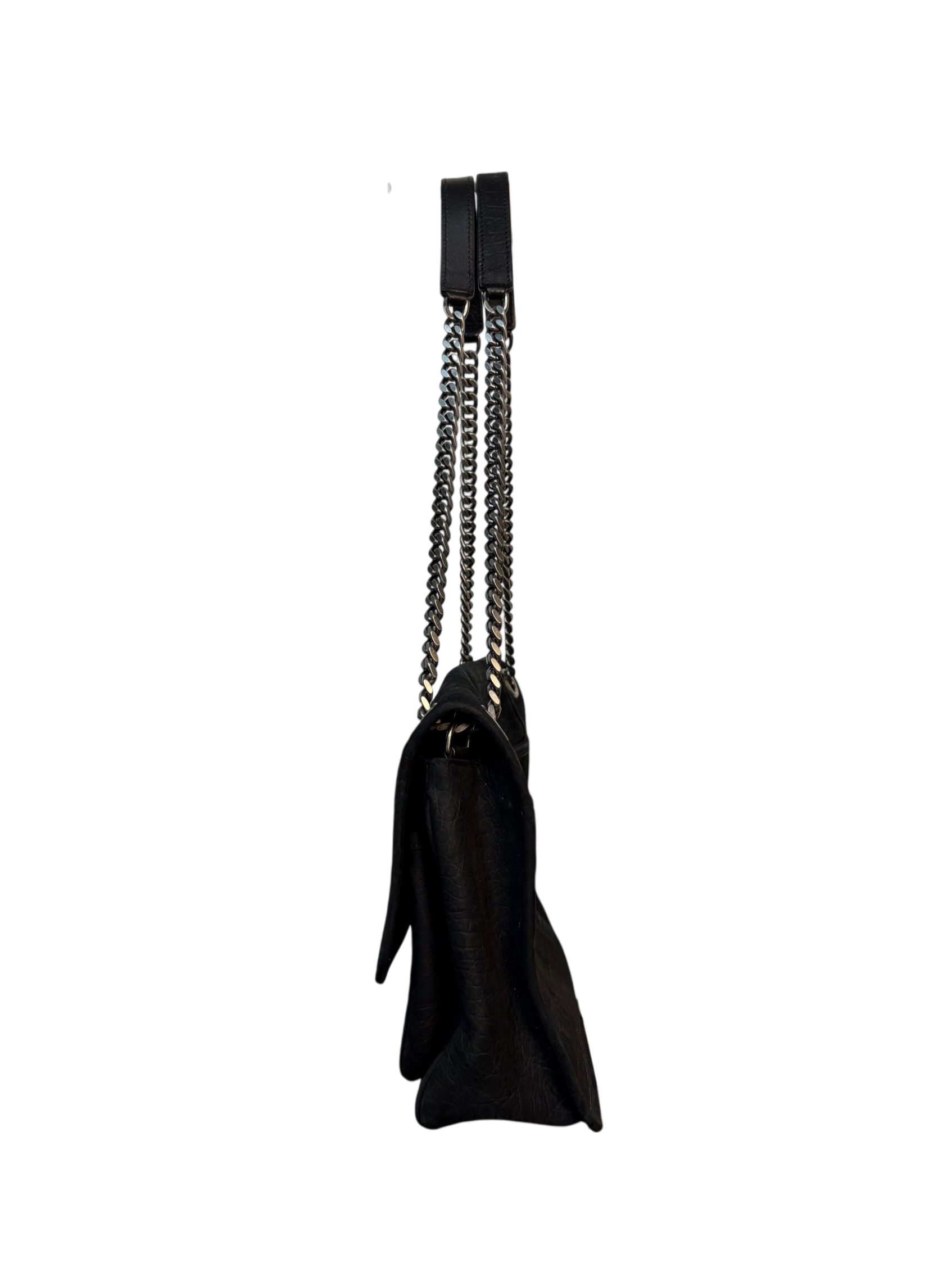 Saint Laurent Niki Crocodile Embossed Shoulder Bag