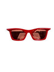 Balenciaga BB0099S 006 Red Rectangular Sunglasses