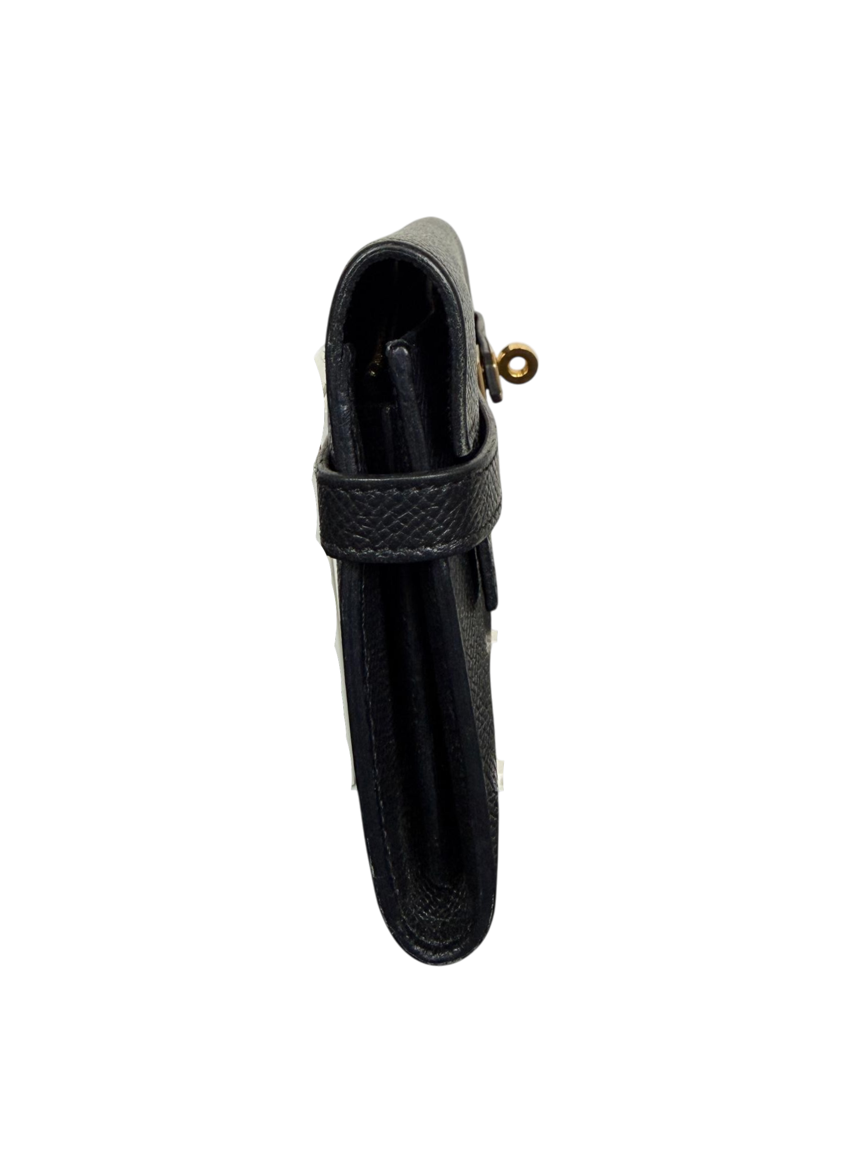 Hermes Kelly Wallet To Go Black Epsom Leather