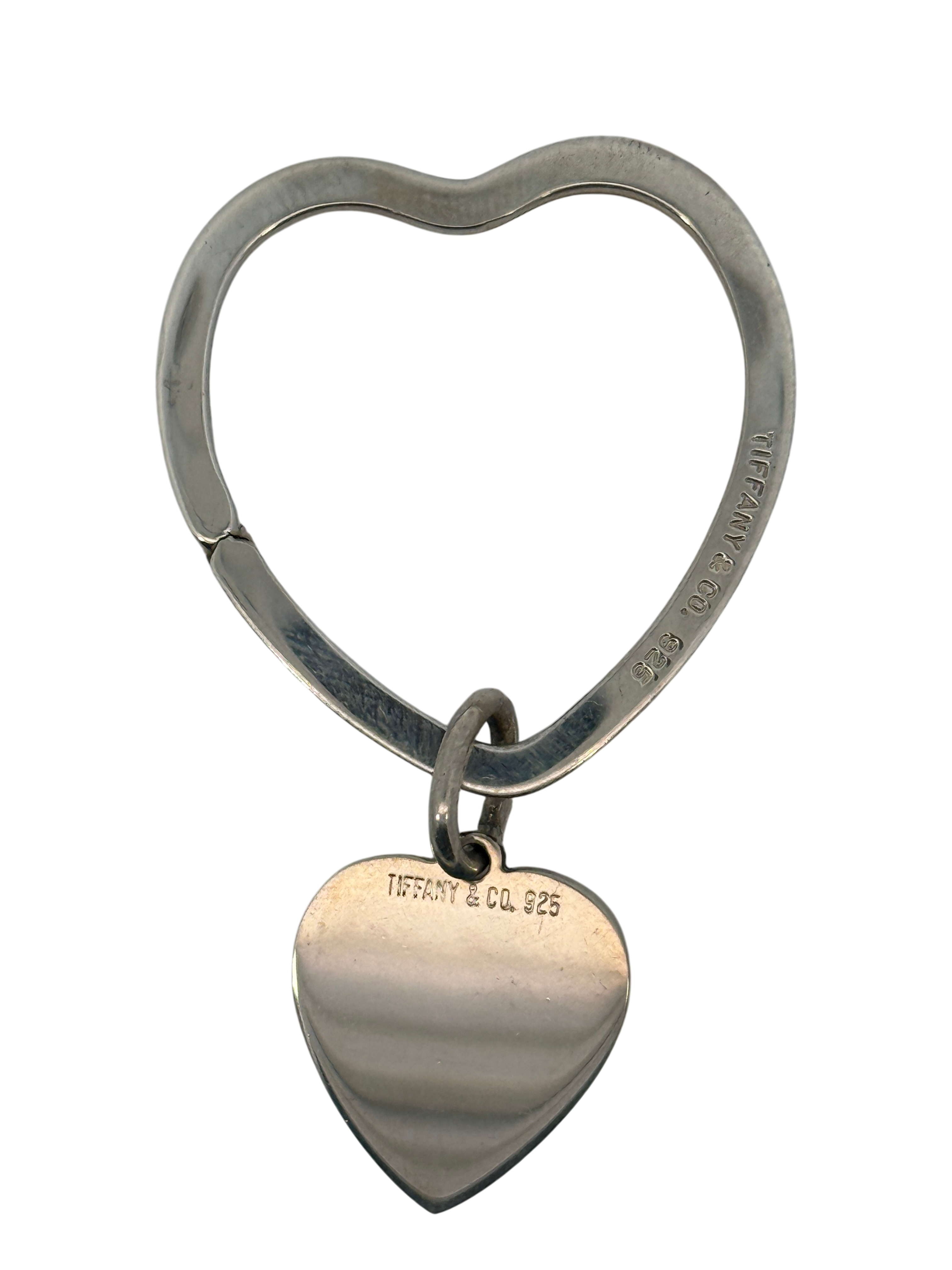 Tiffany & Co. 925 Sterling Silver Heart Tag Keychain