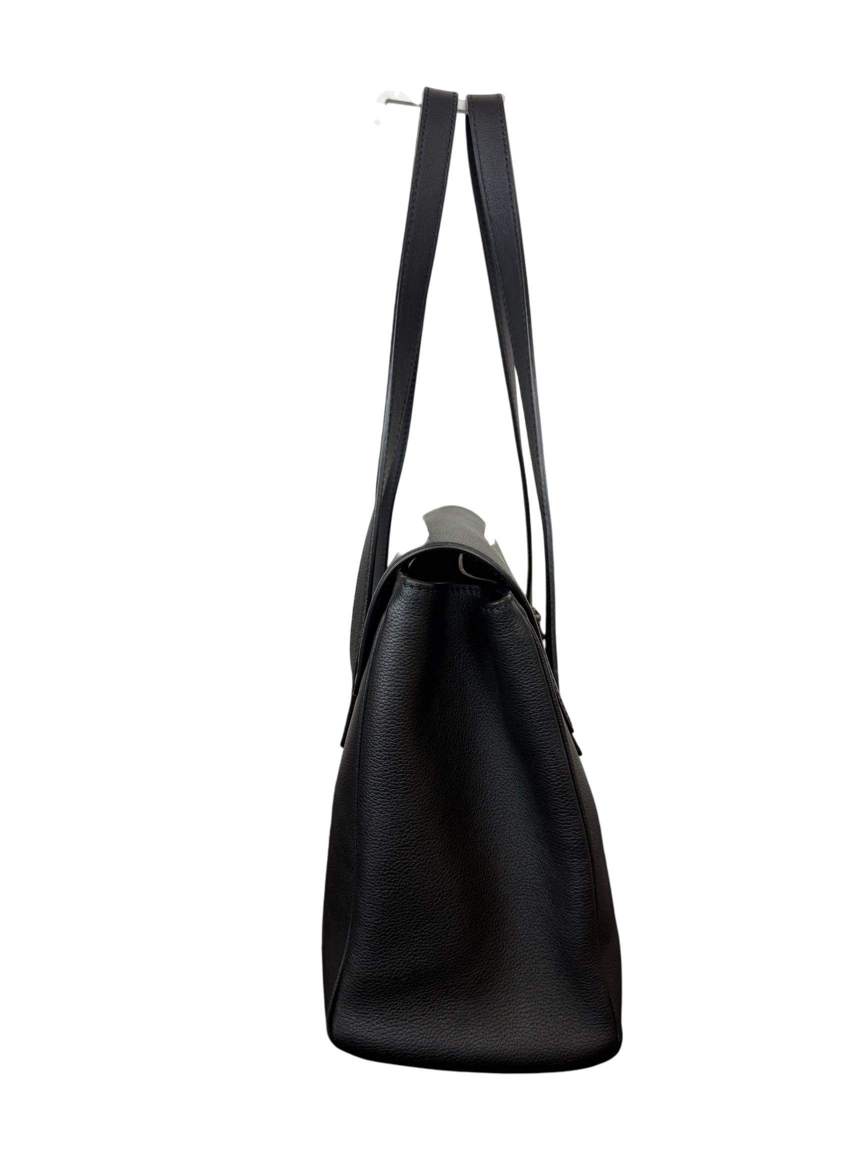 Versace Black Leather LA Medusa Large Black Handbag