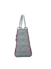 Dior Lady Dior Medium Tricolor Lambskin Cannage Handbag