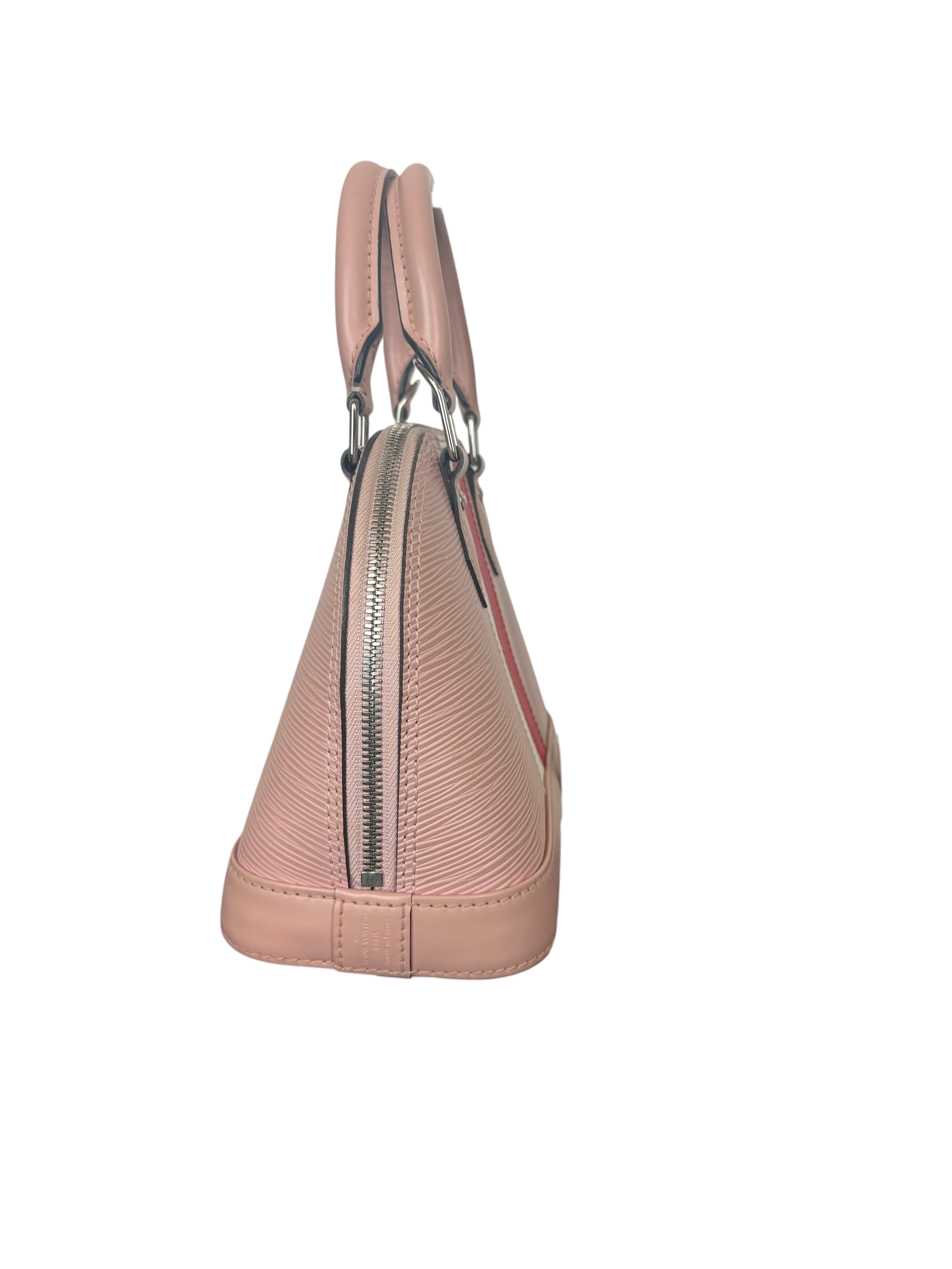 Louis Vuitton Alma BB Epi Leather Pink with Red and White Stripes