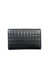 Yves Saint Laurent Cassandre Black Quilted Leather Wallet On Chain