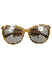 GG 3771/S Cat Eye Sunglasses with Bamboo Arms and Brown Gradient Lenses Gucci