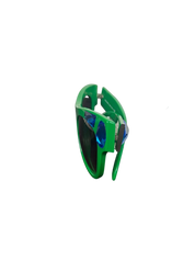 Prada SPR 22Q Green Sunglasses with Blue Crystal Accents