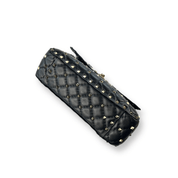 Valentino Rockstud Quilted Top Handle Bag