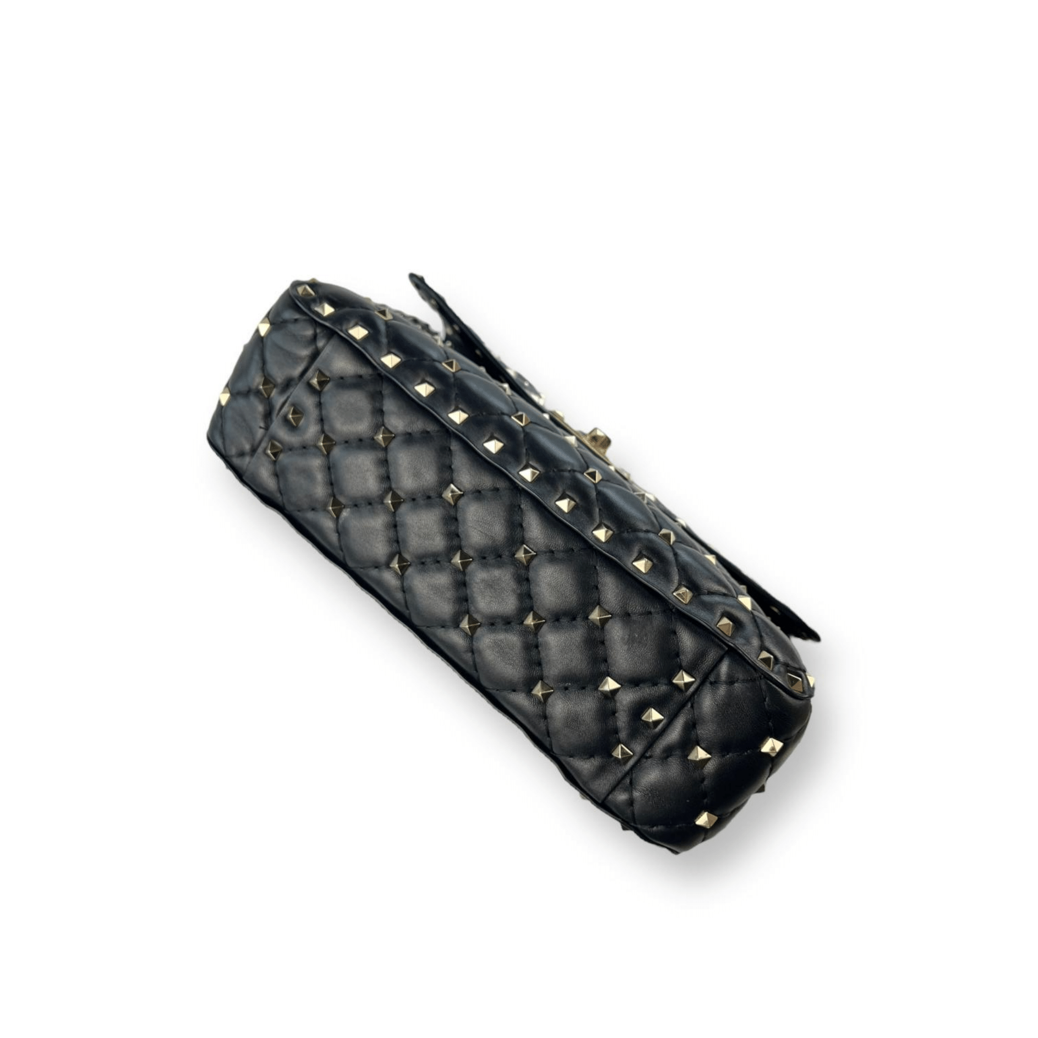 Valentino Rockstud Quilted Top Handle Bag