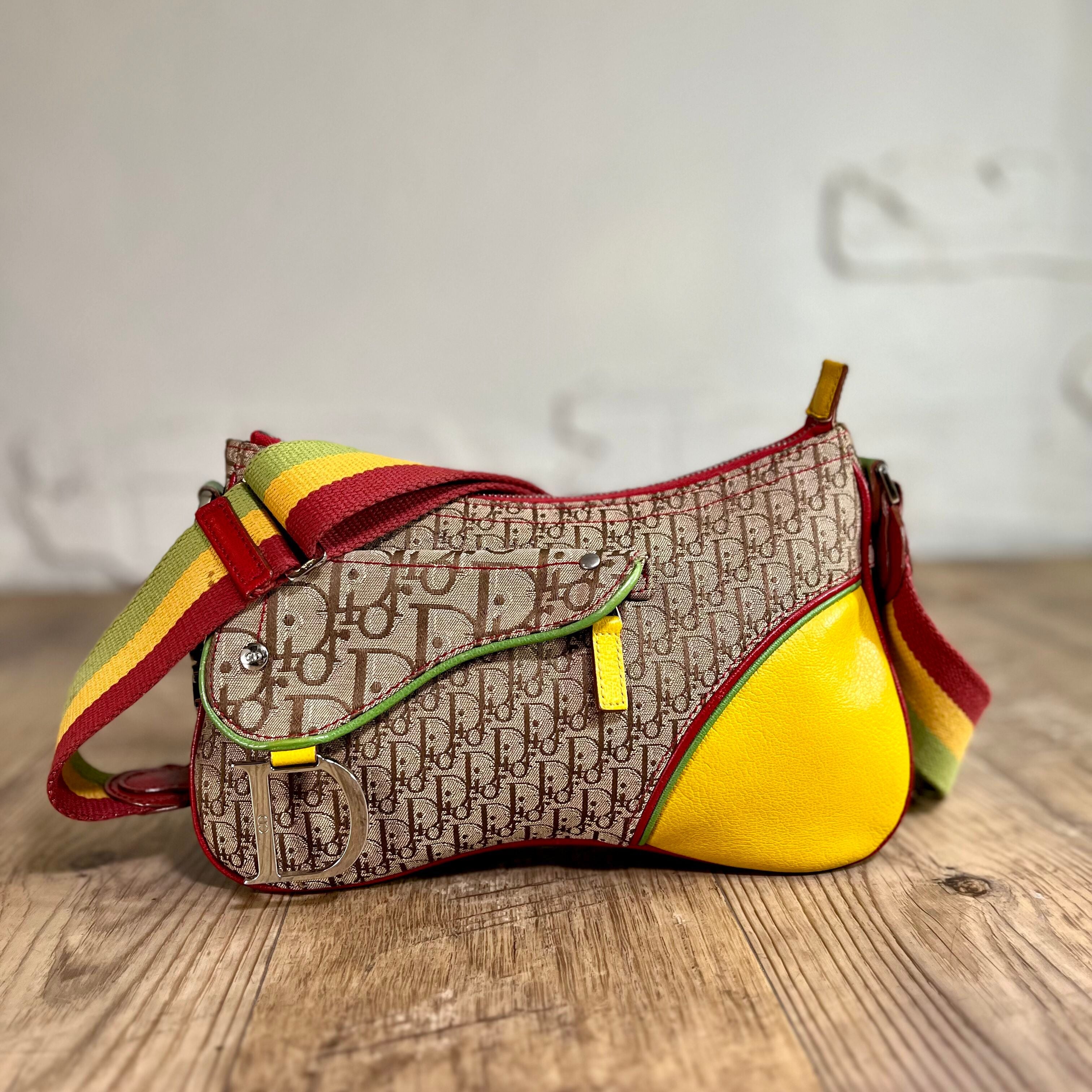 Dior Diorissimo Rasta Saddle Bag