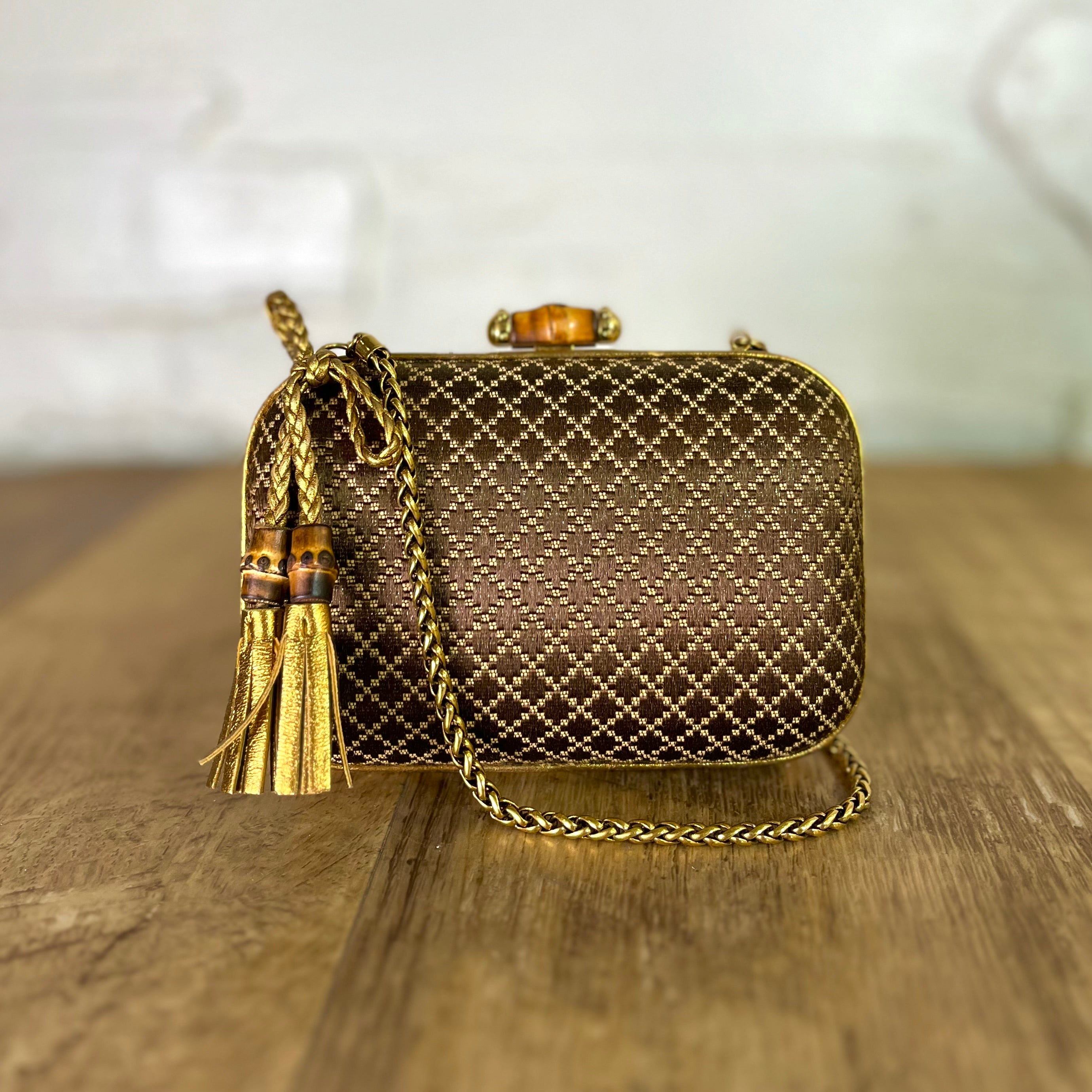 Gucci Bamboo Lock Clutch