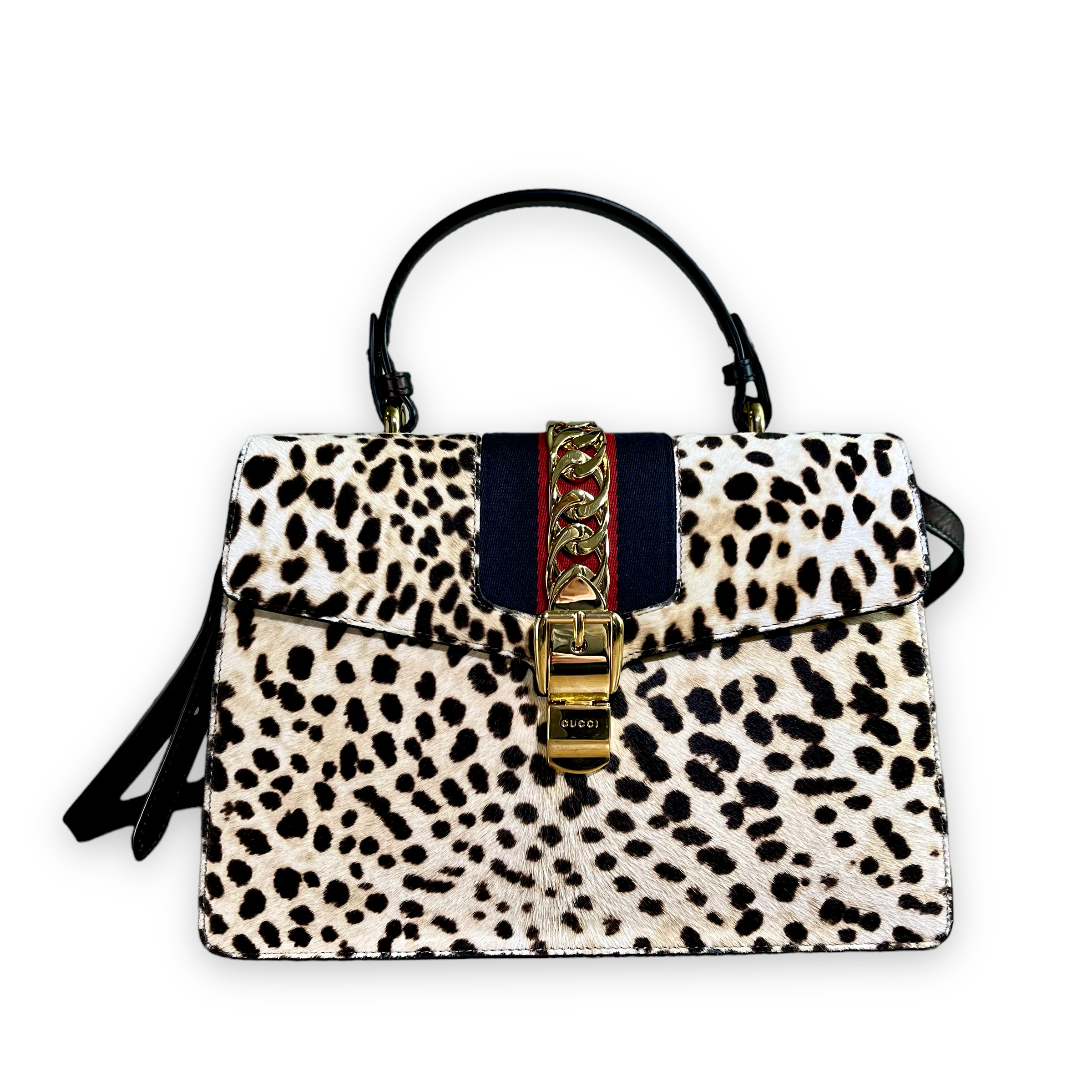 Gucci Sylvie Leopard Shoulder Bag