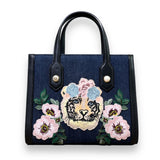 Gucci Denim Tiger Pearl Tote