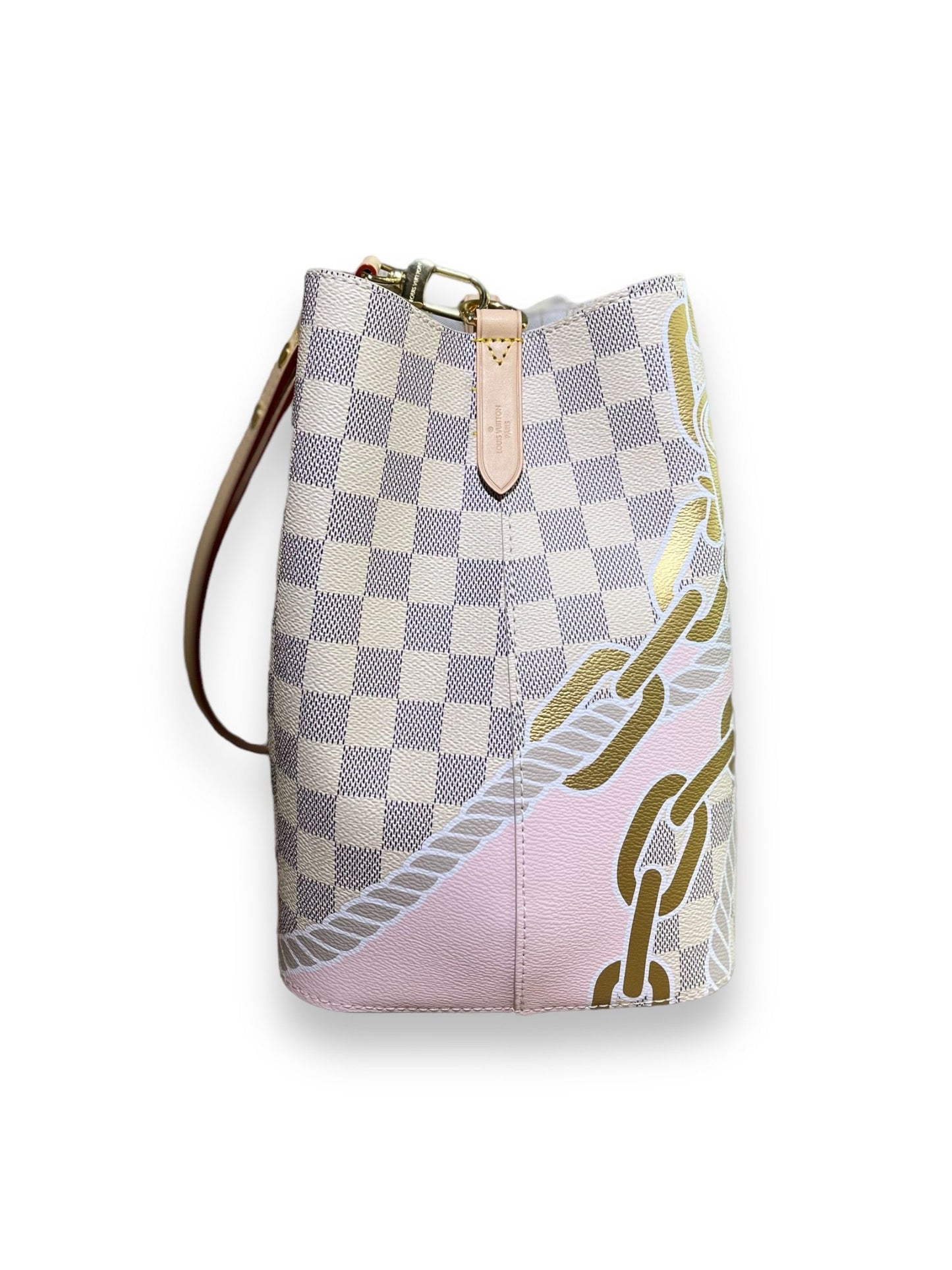 Sold at Auction: Louis Vuitton Damier Azur Tahiti NeoNoe Shoulder Bag.  Damier Azur Tahiti Canvas. Made in France. Comes With Shoulder Strap 112cm.  And a Certificate of Authenticity. Bag Size: W 13cm